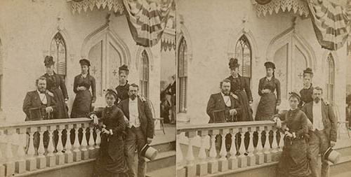 President Grant and party at Bishop Haven’s cottage Photograph, stereograph